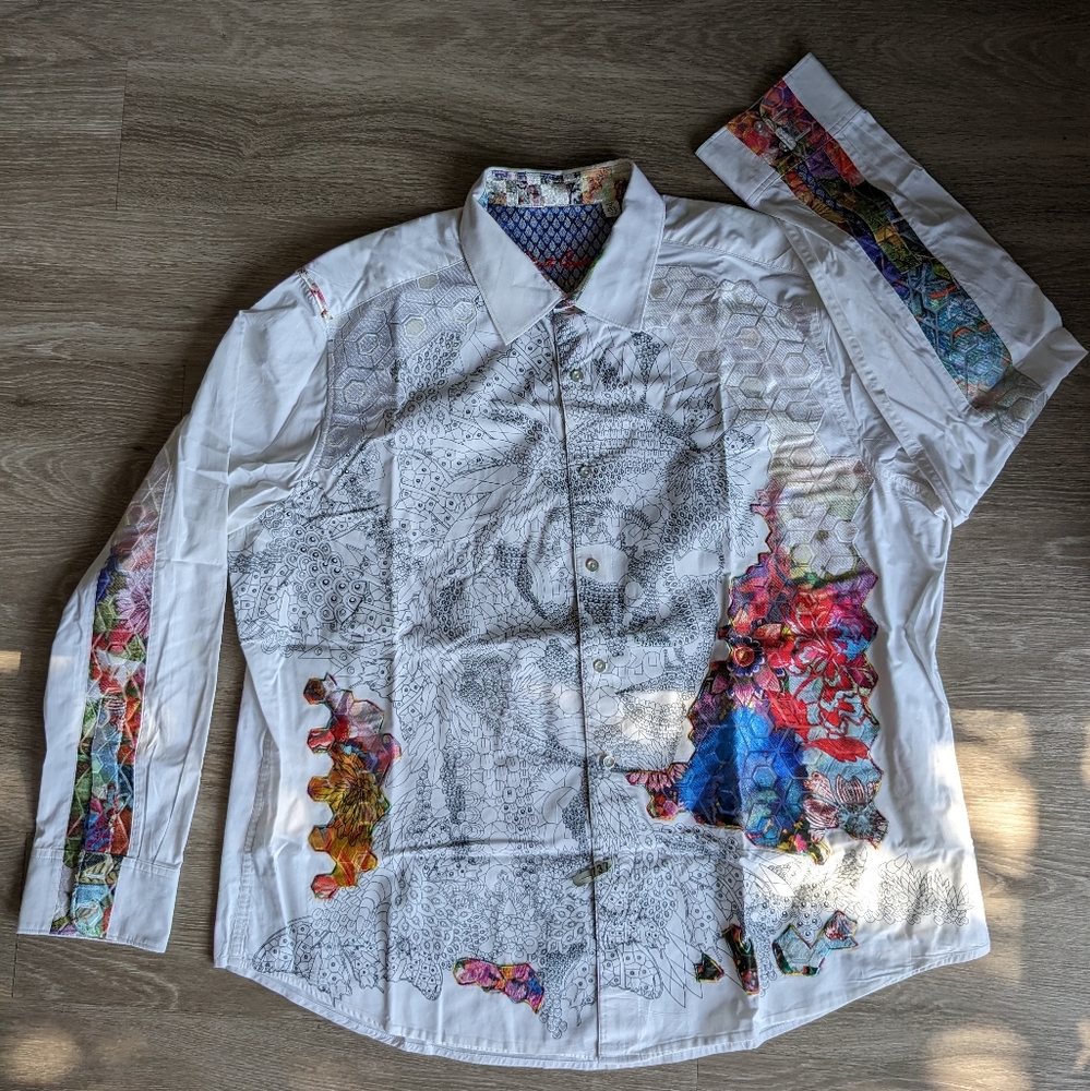 Robert graham Tiger eye shirt Limited edition Men 3XL